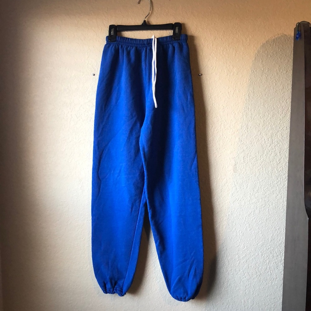 Russell Athletic Bright Blue Elastic Waist Sweatpants Girls Size Youth Large